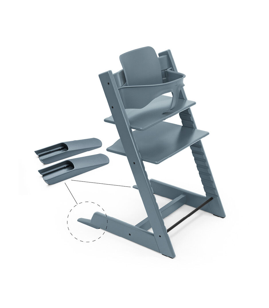 Tripp Trapp® Chair Fjord Blue with Baby Set.